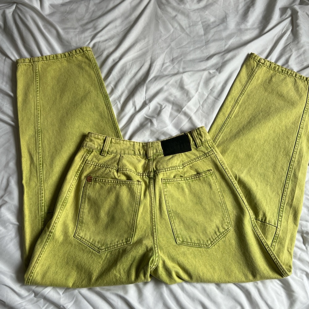 Neon Green Denim Jeans